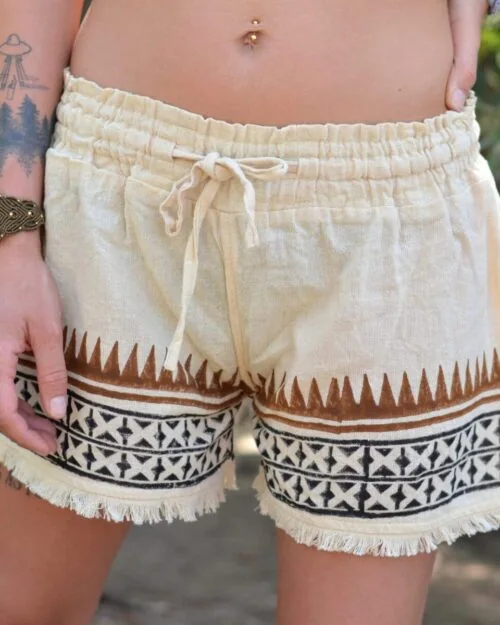 hotpants-baumwoll-shorts-gemustert