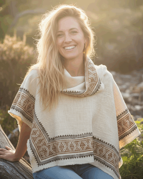 poncho-handloomed-tribal-muster-weiss