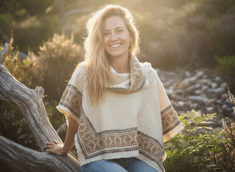 poncho-handloomed-tribal-muster-weiss